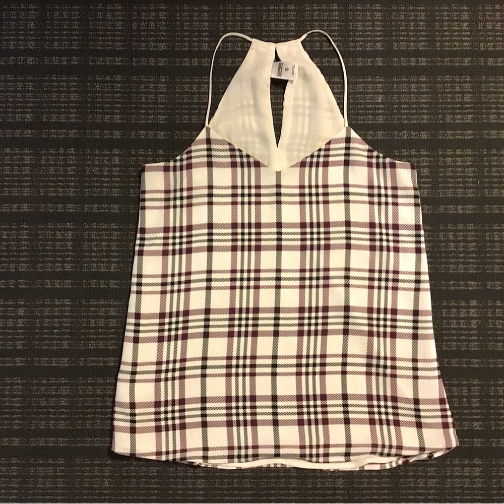 Plaid Tank top halter from Express